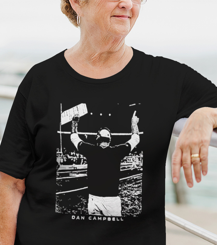 Dan Campbell Detroit Lions Celebratory Gesture Majestic Threads T-Shirt