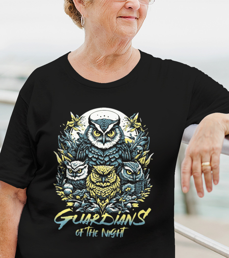 Guardians Of The Night Owl Family Moonlit Vigil T-Shirt