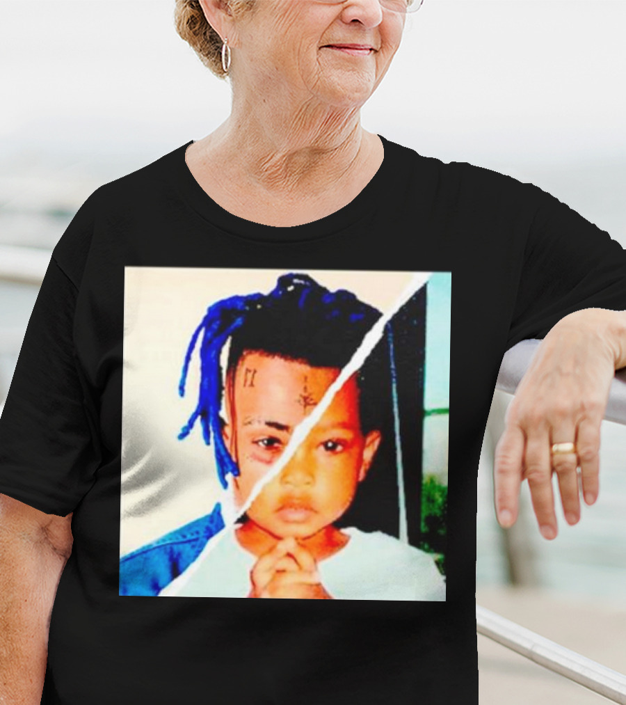 XXXTentacion Rapper Childhood And Adult Portrait Fusion T-Shirt
