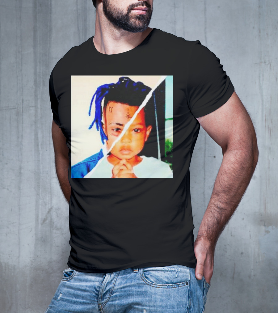 XXXTentacion Rapper Childhood And Adult Portrait Fusion T-Shirt