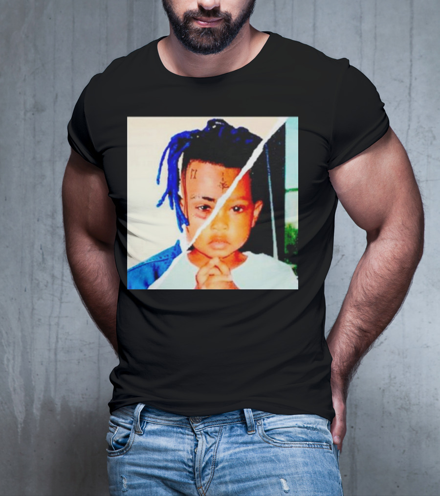 XXXTentacion Rapper Childhood And Adult Portrait Fusion T-Shirt