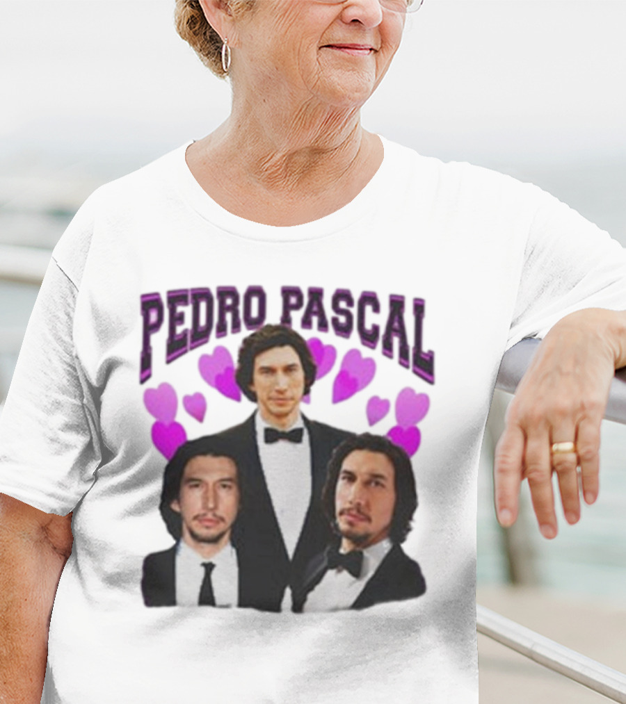 Pedro Pascal Adam Driver Hearts T-Shirt