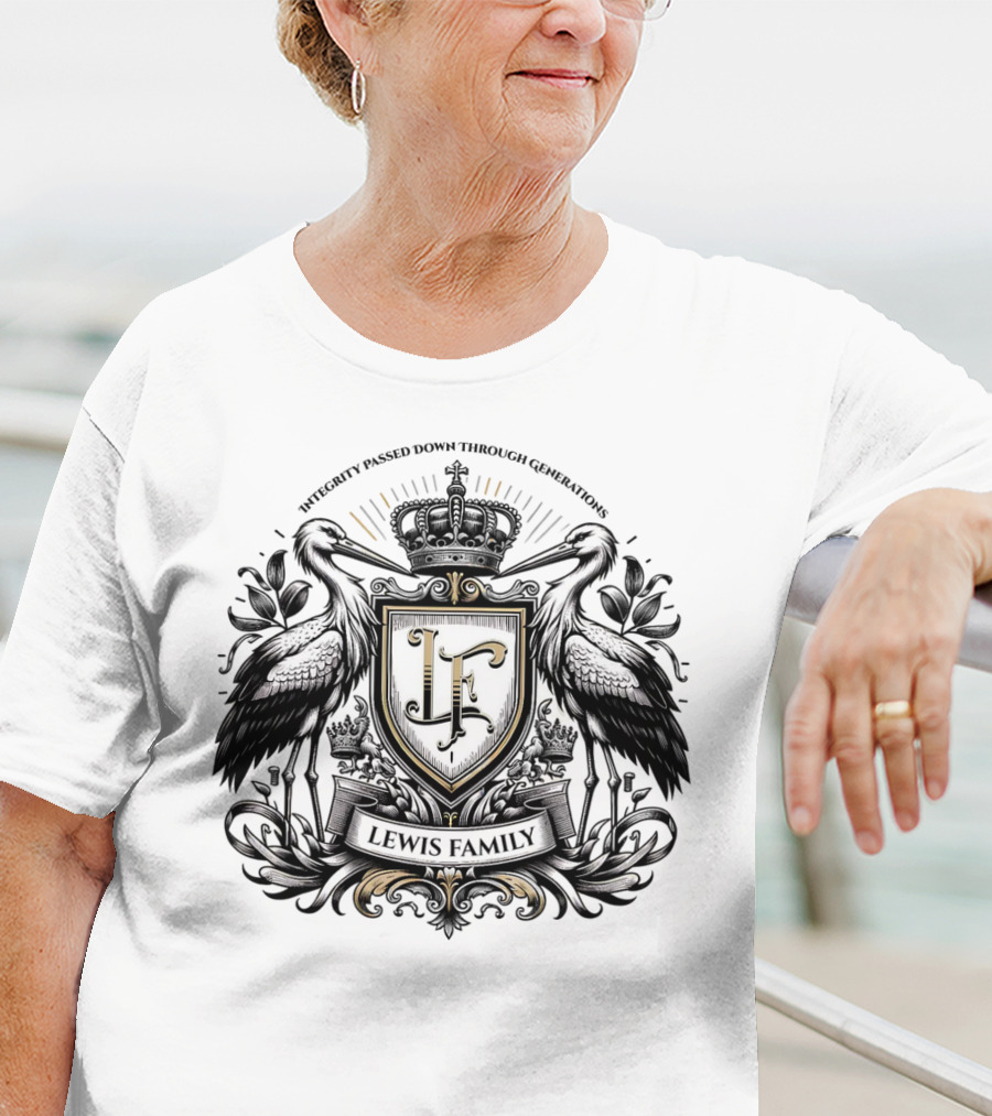 Integrity Passed Down Through Generations LF Lewis Family Crest T-Shirt