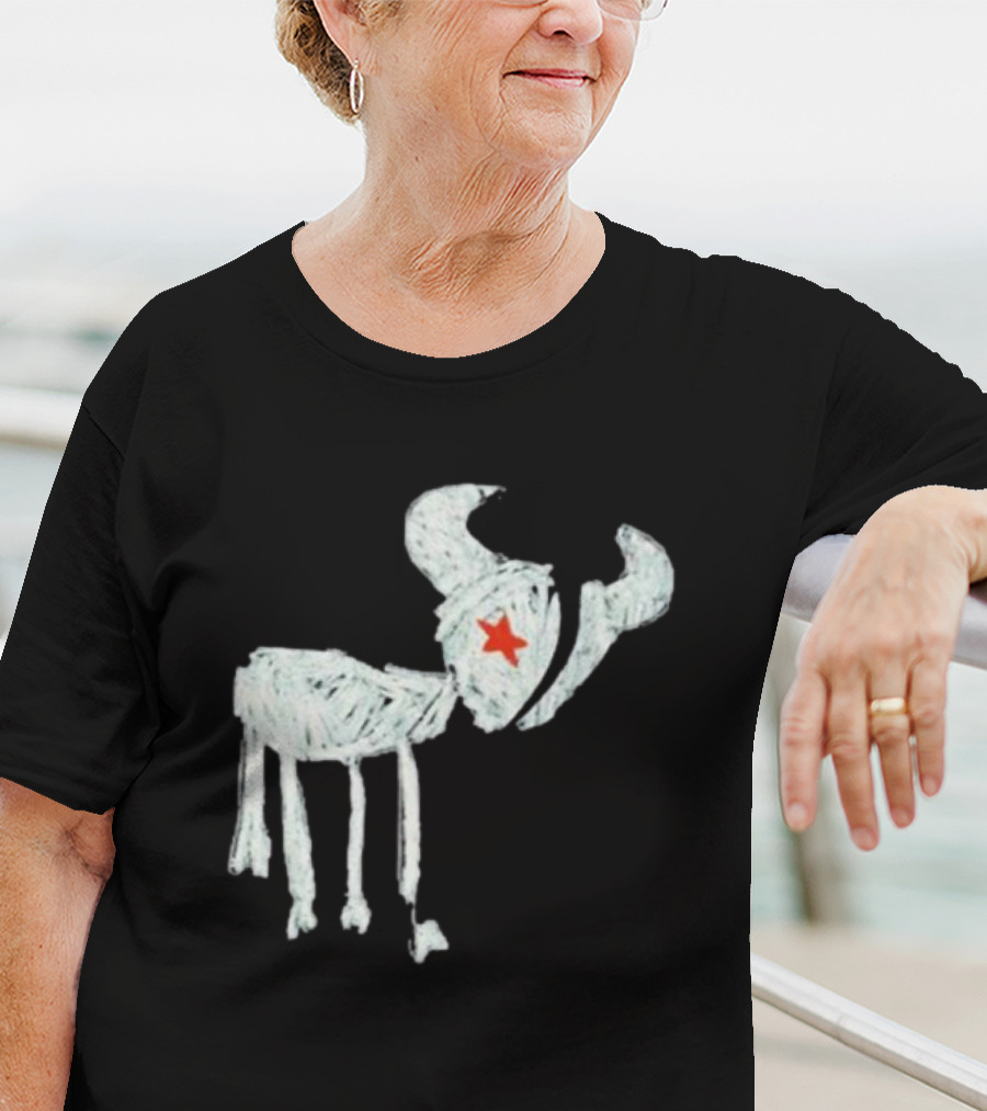 WeAreTexans Bull Design With Star For All Texans T-Shirt