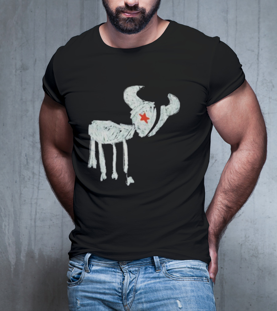 WeAreTexans Bull Design With Star For All Texans T-Shirt