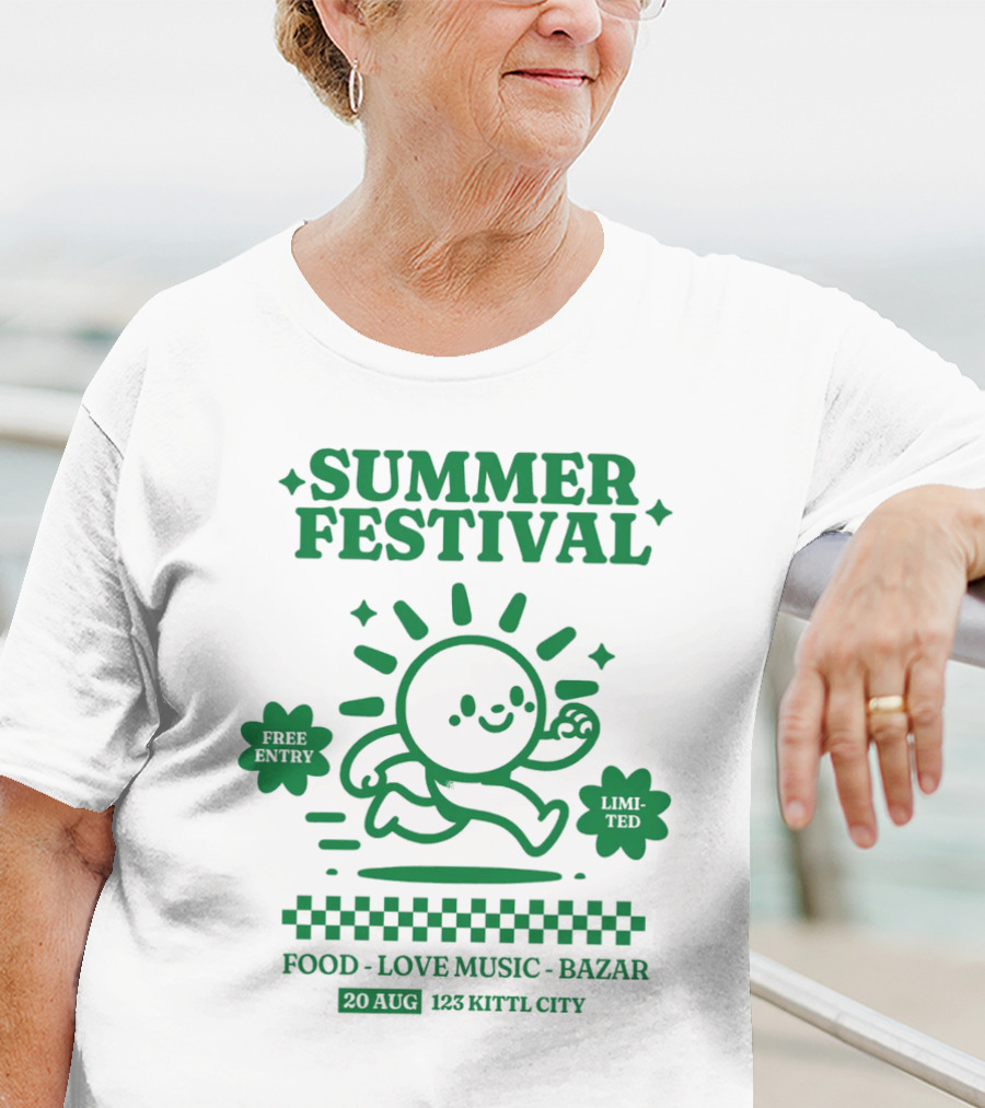 SUMMER FESTIVAL FREE ENTRY LIMITED FOOD LOVE MUSIC BAZAR 20 AUG 123 KITTL CITY T-Shirt