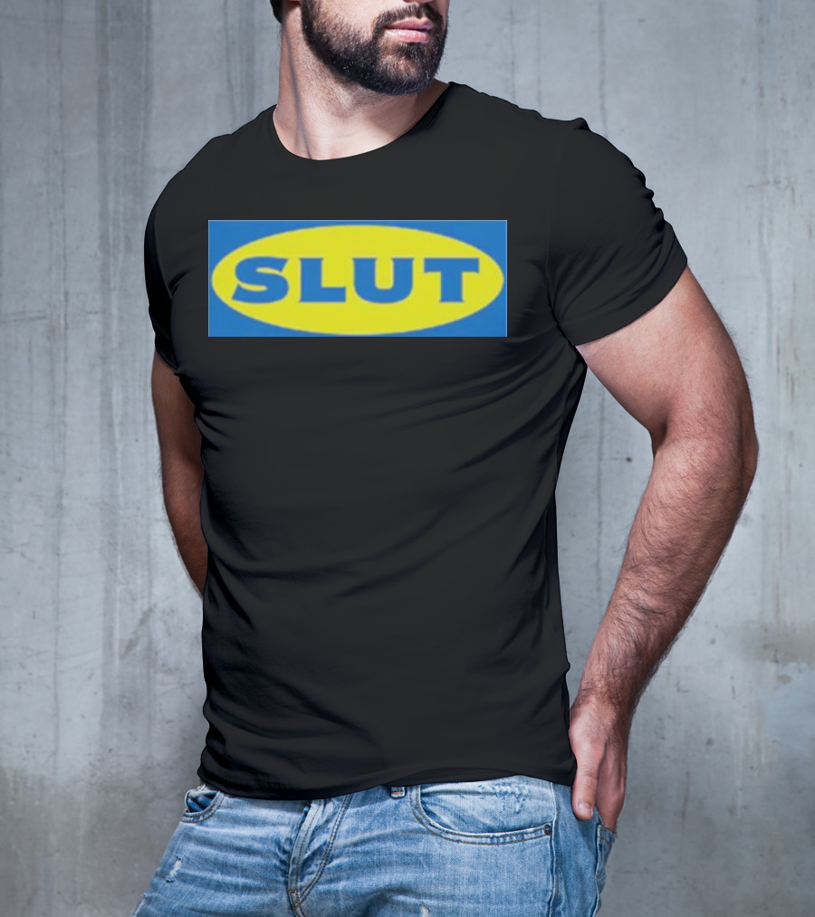 SLUT Parody Of Swedish Iconic Branding T-Shirt