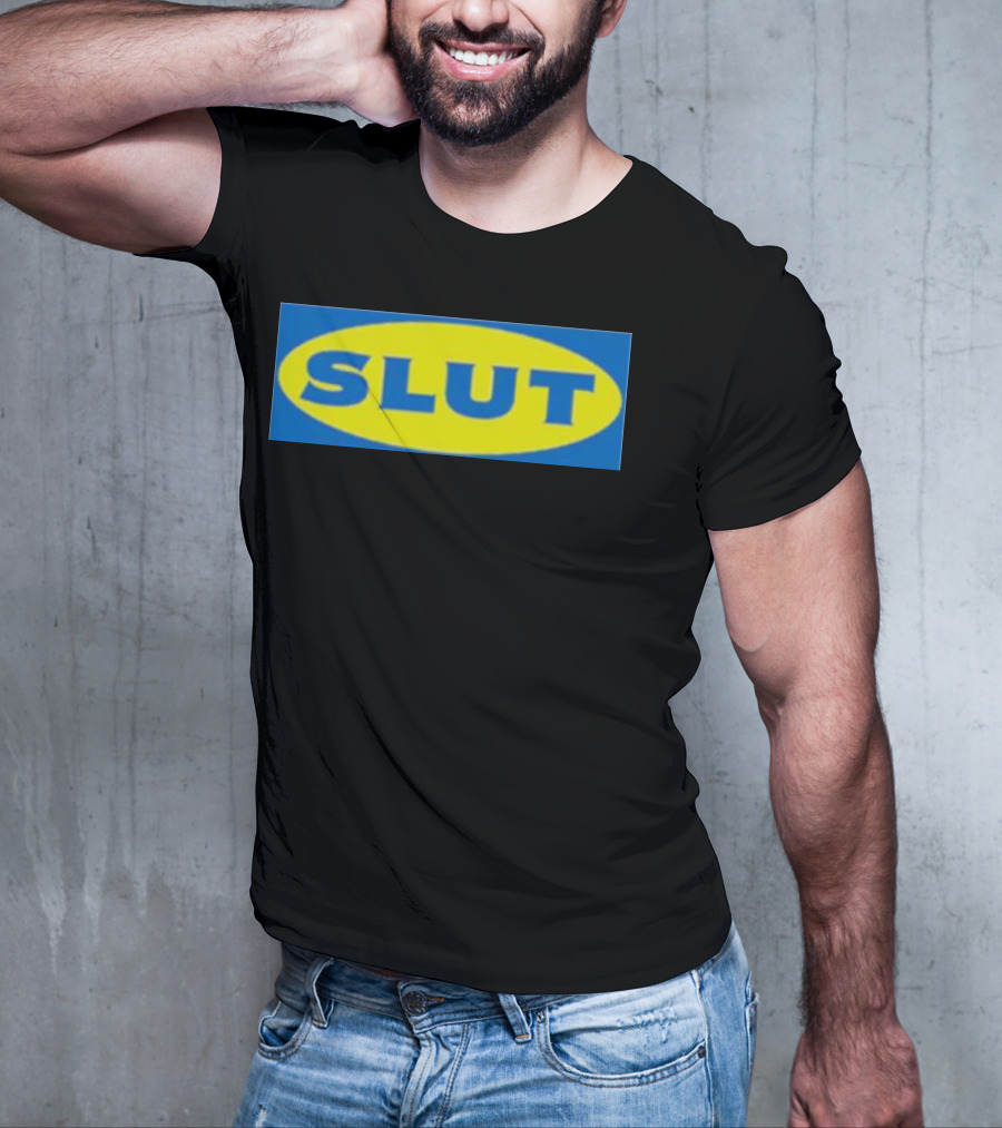 SLUT Parody Of Swedish Iconic Branding T-Shirt
