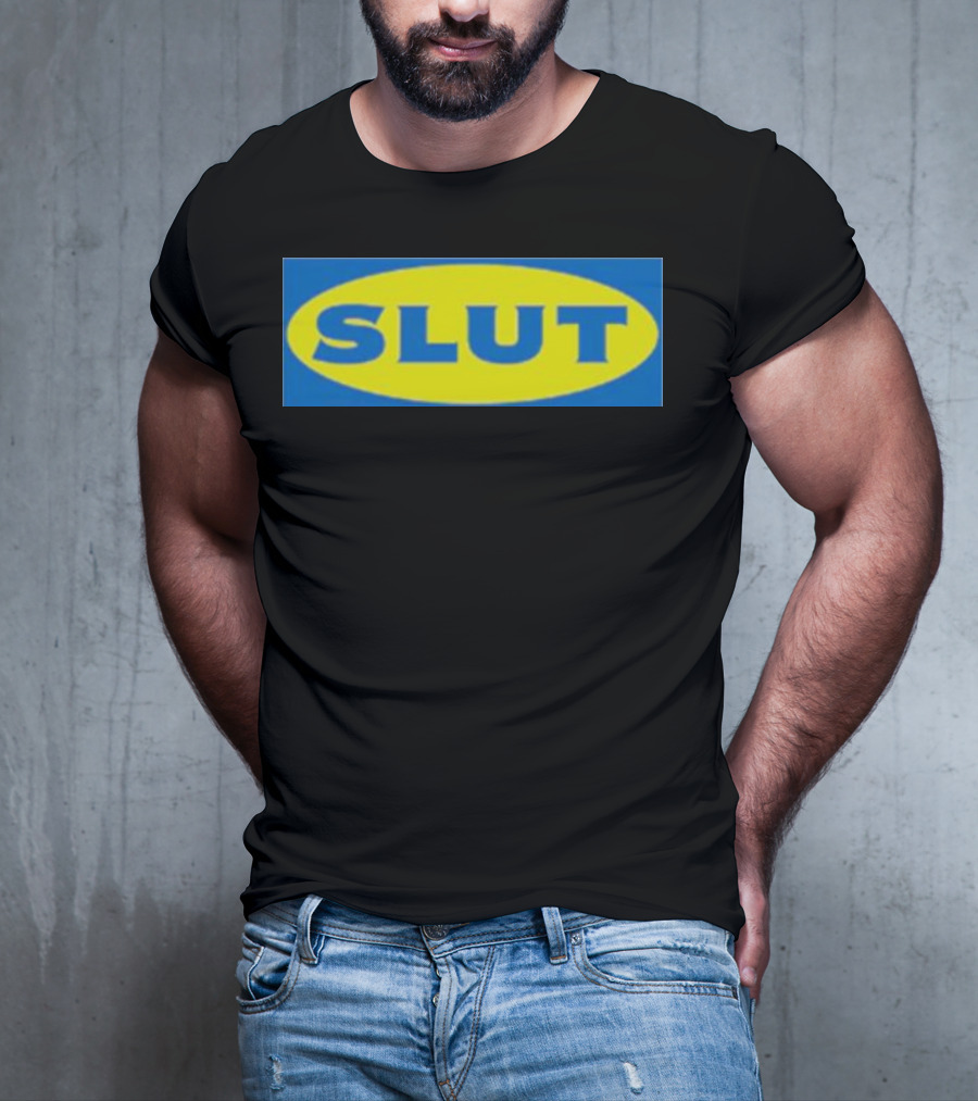 SLUT Parody Of Swedish Iconic Branding T-Shirt