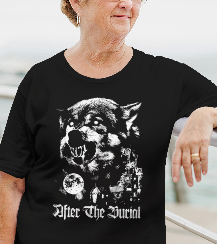 After The Burial Possession Black Wolf And Gothic Landscape T-Shirt