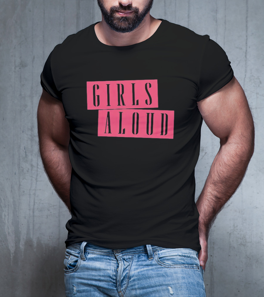 Girls Aloud Retro Stencil Block Text T-Shirt