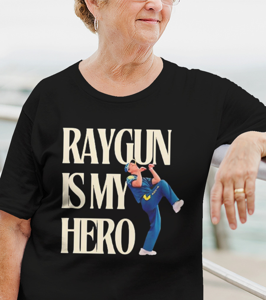 Raygun Is My Hero Pitching Pose T-Shirt