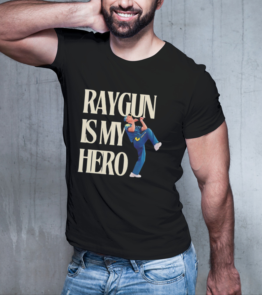 Raygun Is My Hero Pitching Pose T-Shirt
