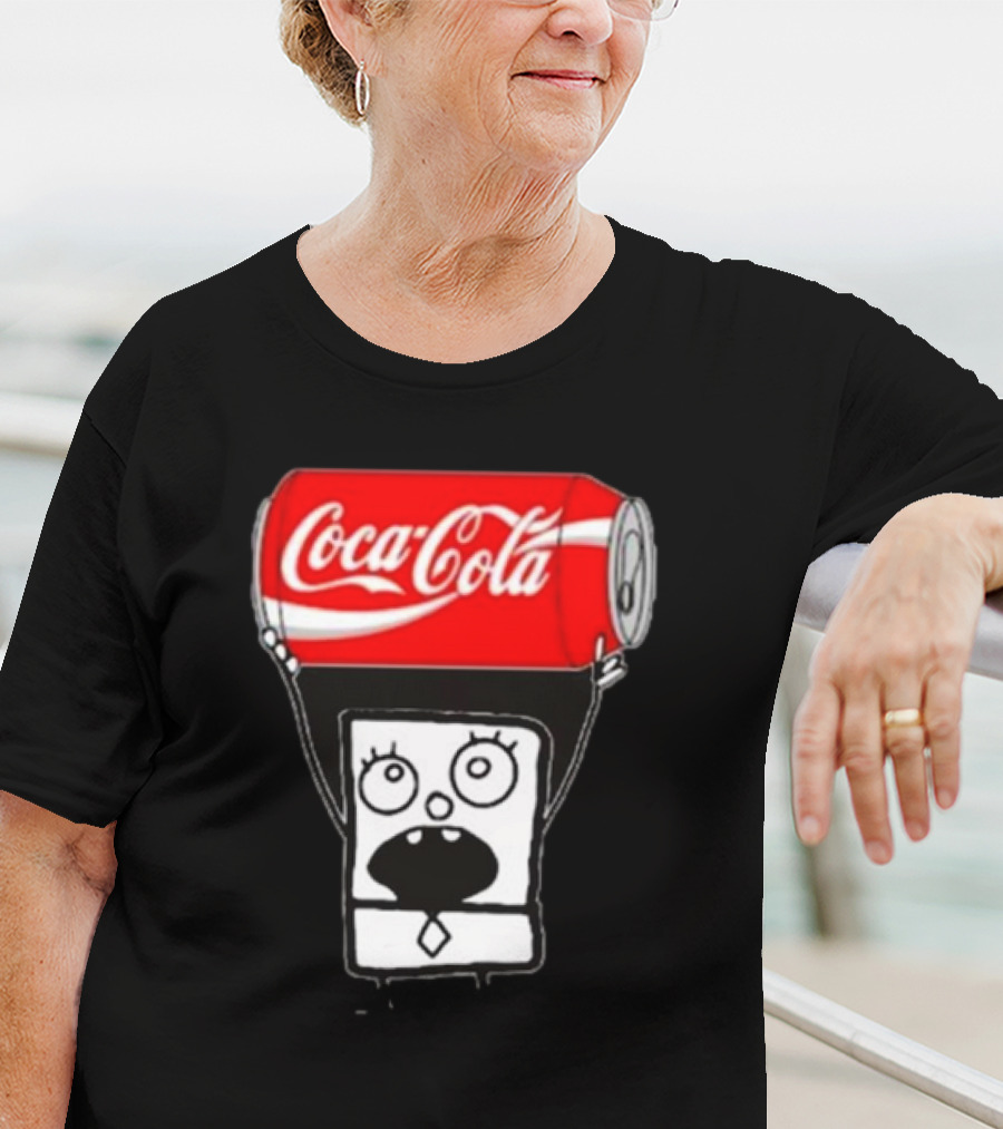 Doodlebob Holding Coca Cola Can T-Shirt