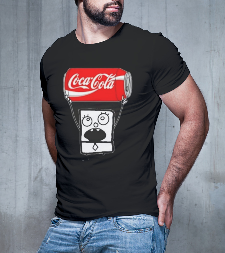 Doodlebob Holding Coca Cola Can T-Shirt