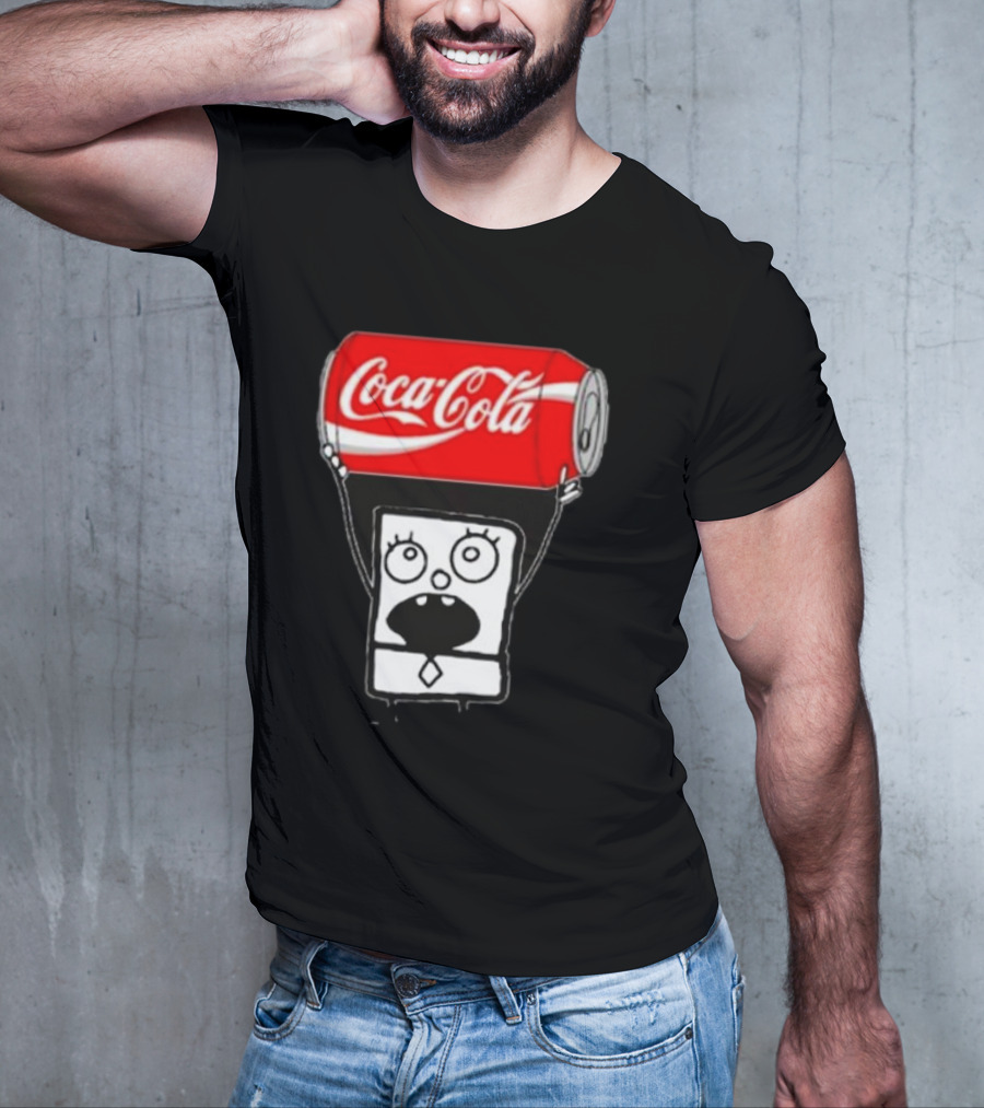 Doodlebob Holding Coca Cola Can T-Shirt