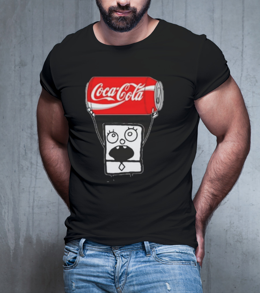 Doodlebob Holding Coca Cola Can T-Shirt