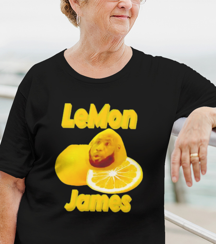 LeMon James Lebron James Face On Lemon T-Shirt