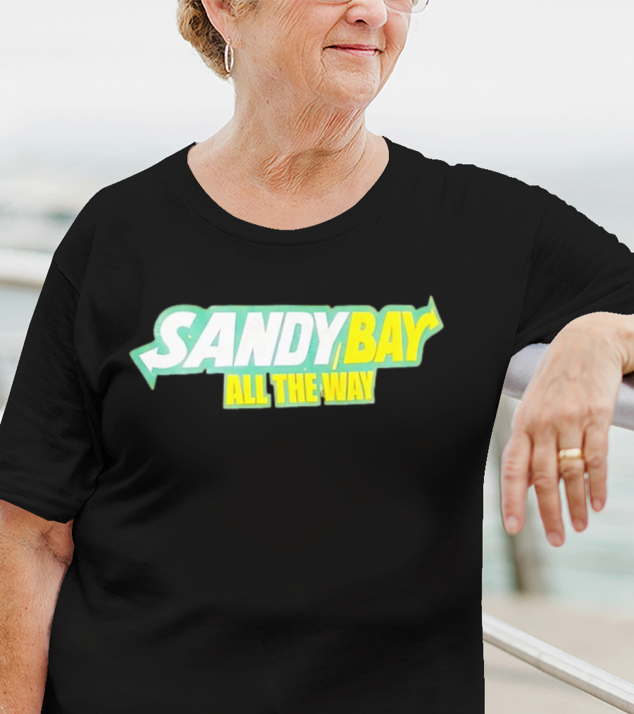 Sandy Bay All The Way Retro Block Text T-Shirt