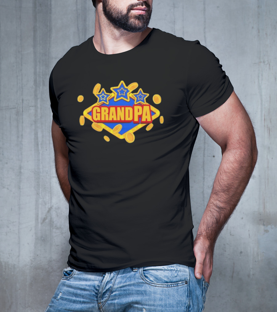 Vegas Grandpa Coin Stars T-Shirt