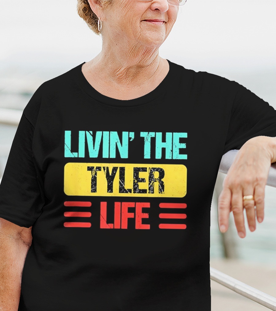 Livin The Tyler Life Retro Color Blocks T-Shirt