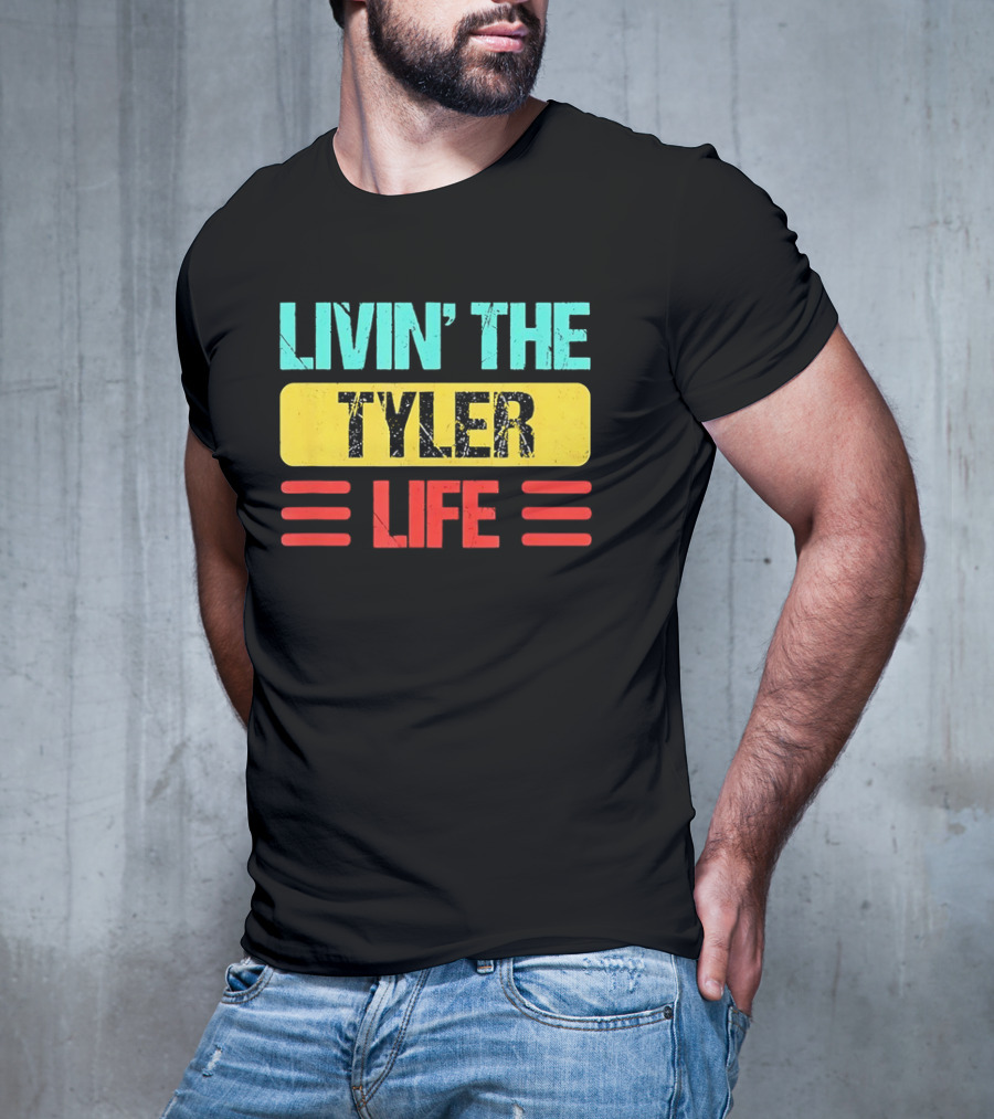 Livin The Tyler Life Retro Color Blocks T-Shirt