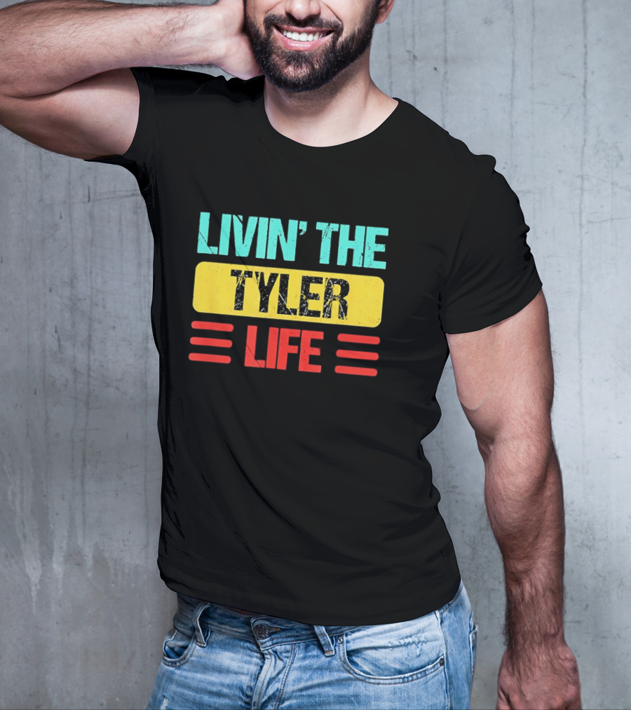 Livin The Tyler Life Retro Color Blocks T-Shirt