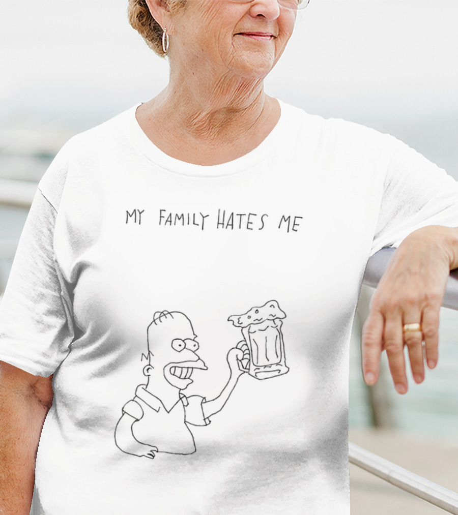 Homer Simpson My Family Hates Me Beer Mug T-Shirt