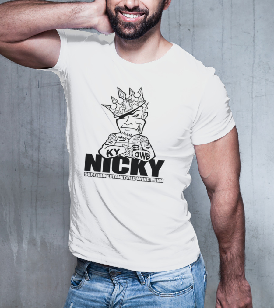 Nicky KY OWB Superbikeplanet Red Wing Minn T-Shirt