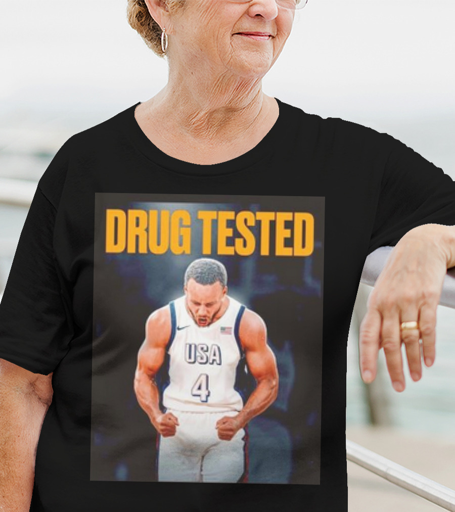 Stephen Curry USA Basketball Drug Tested Gold Medal Performance T-Shirt