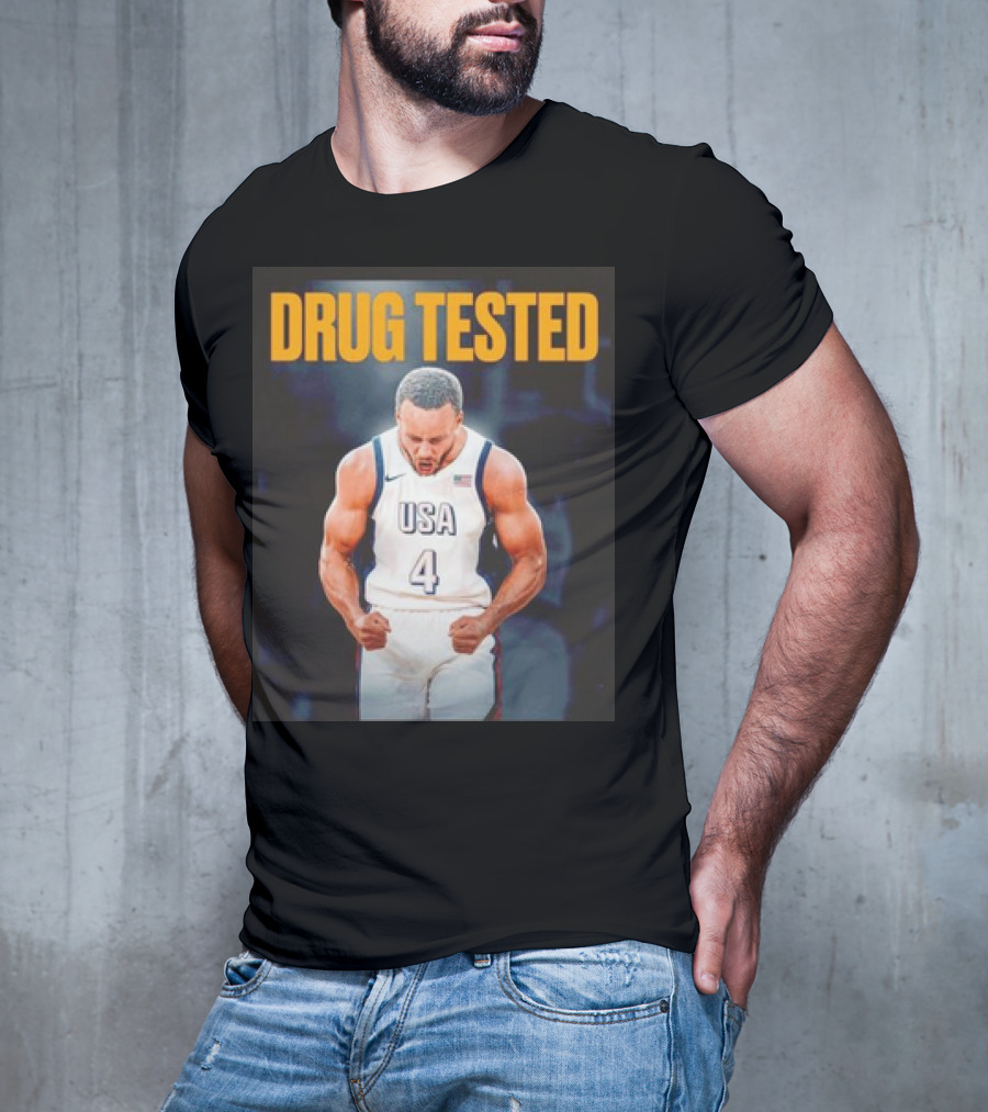 Stephen Curry USA Basketball Drug Tested Gold Medal Performance T-Shirt