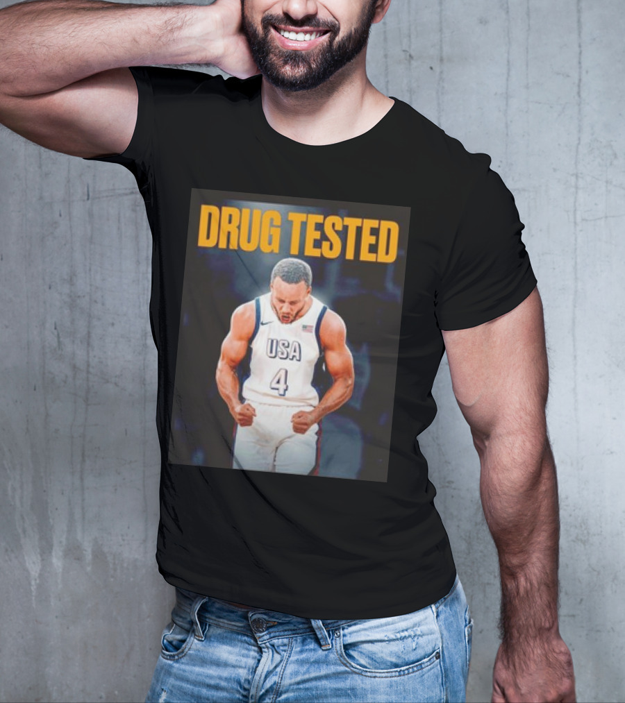 Stephen Curry USA Basketball Drug Tested Gold Medal Performance T-Shirt