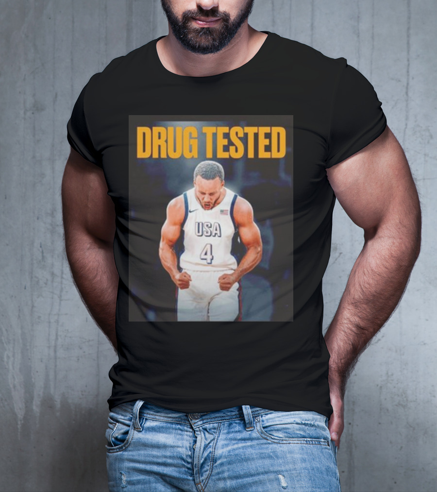 Stephen Curry USA Basketball Drug Tested Gold Medal Performance T-Shirt