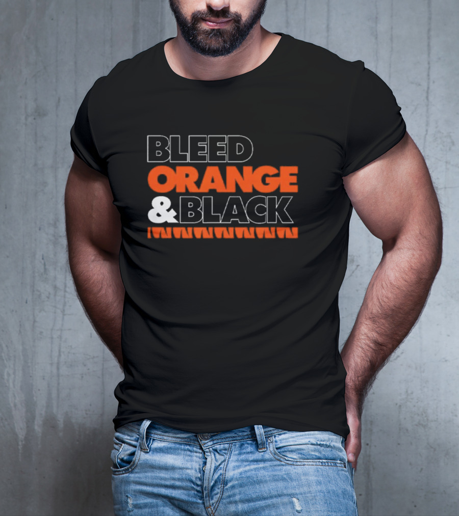 Bleed Orange And Black Team Spirit T-Shirt