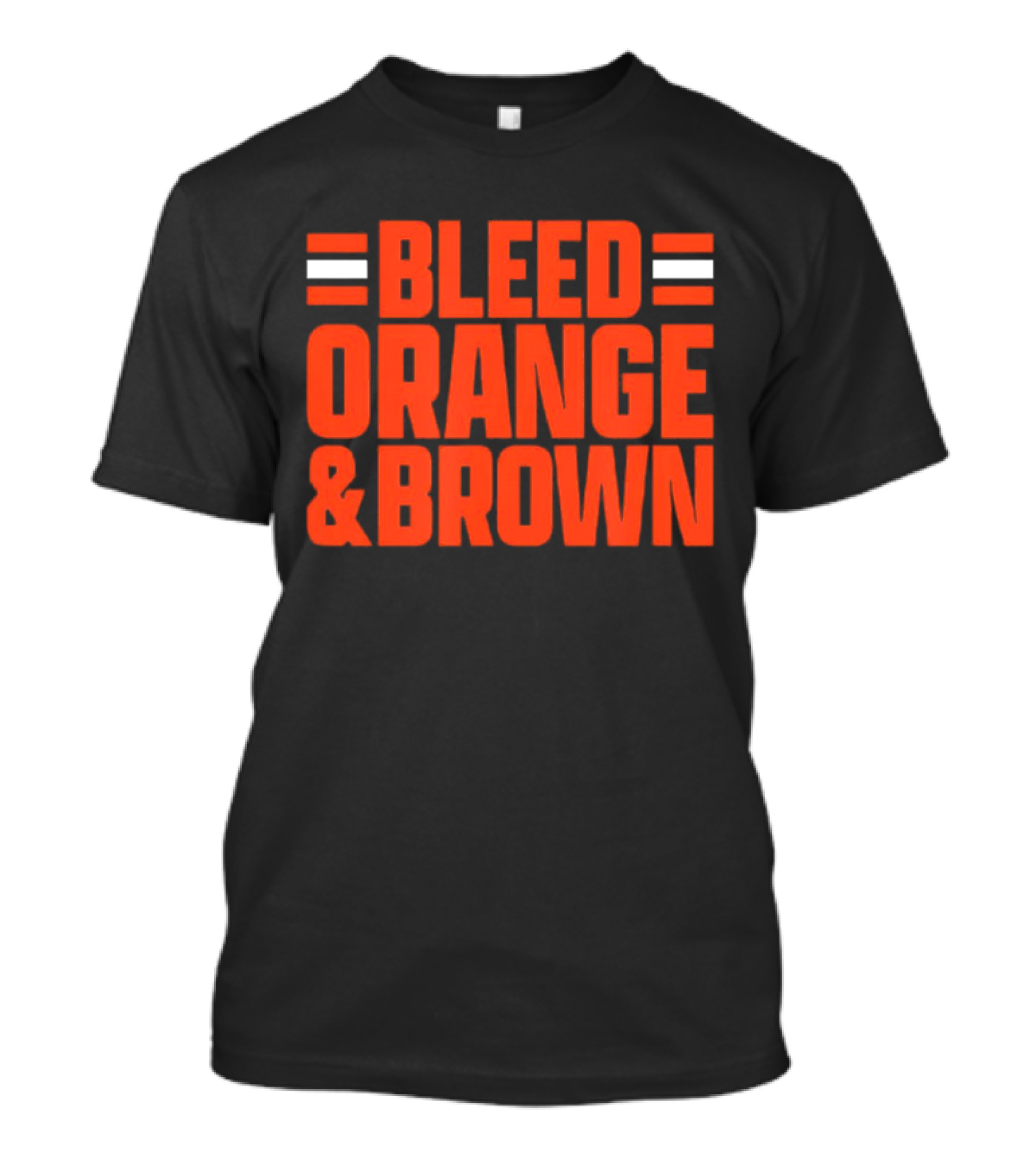 Bleed Orange And Brown Cleveland Browns T-Shirt