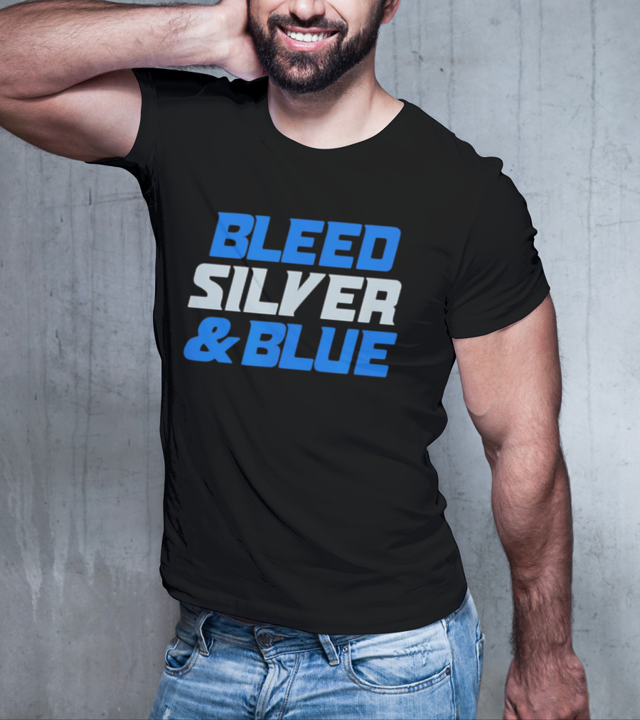 Detroit Lions Bleed Silver And Blue T-Shirt