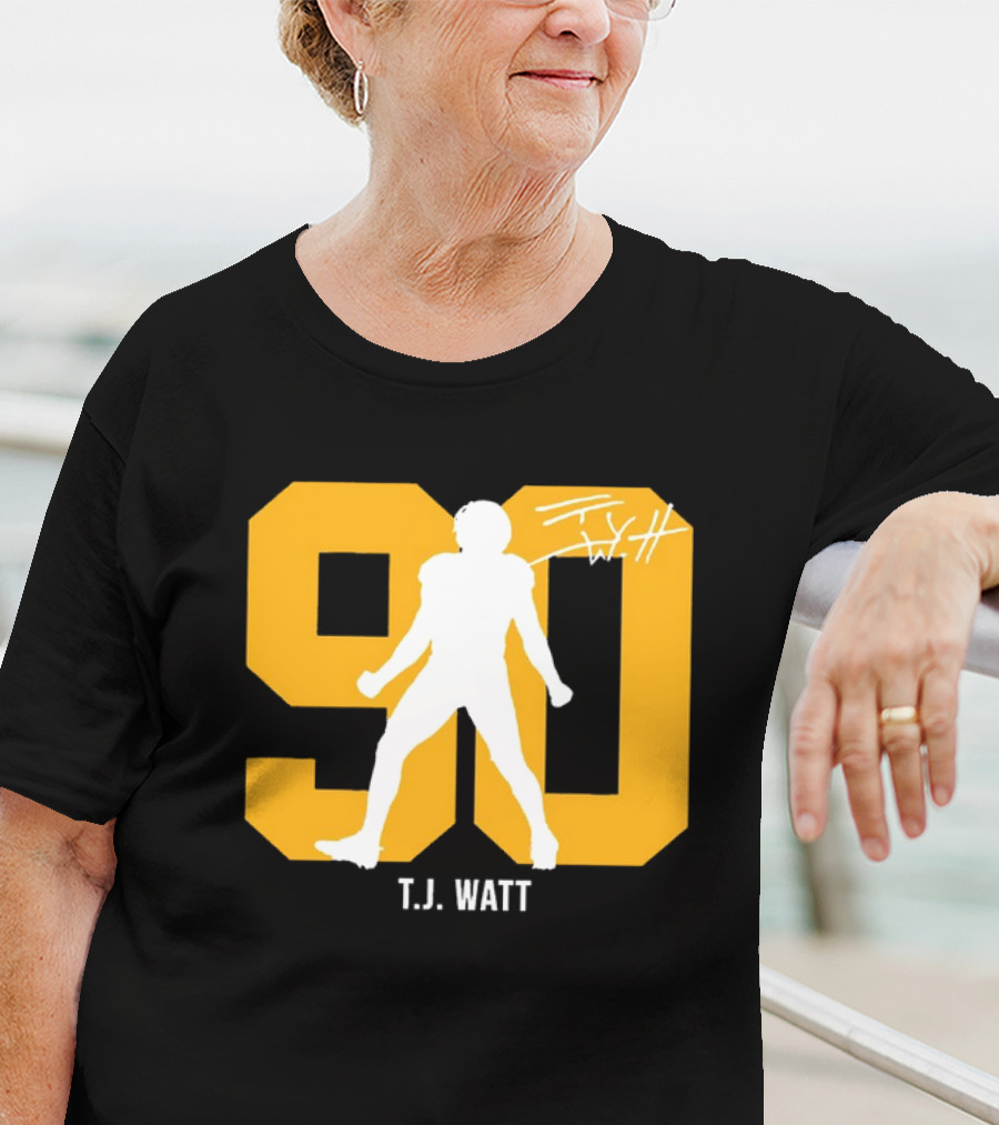 T.J. Watt 90 Silo Signature Number T-Shirt