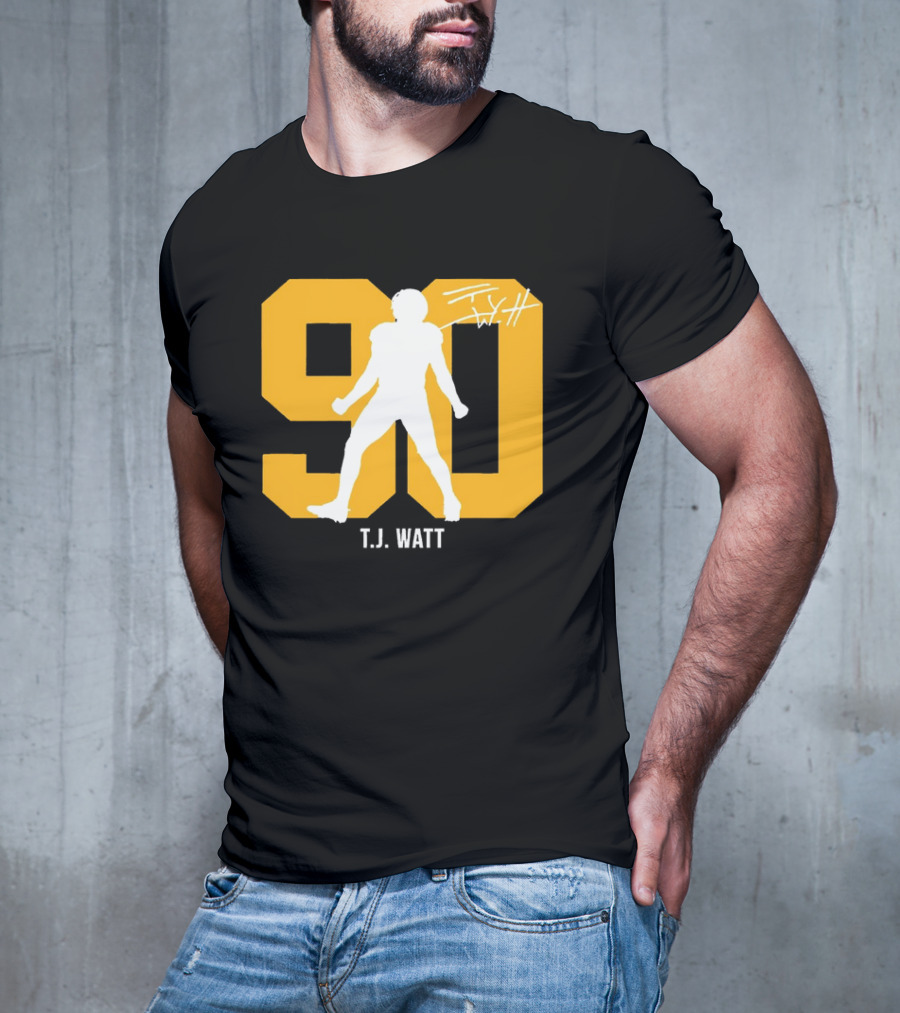 T.J. Watt 90 Silo Signature Number T-Shirt