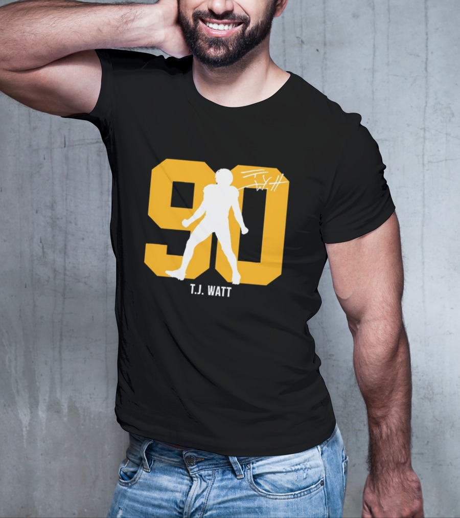 T.J. Watt 90 Silo Signature Number T-Shirt