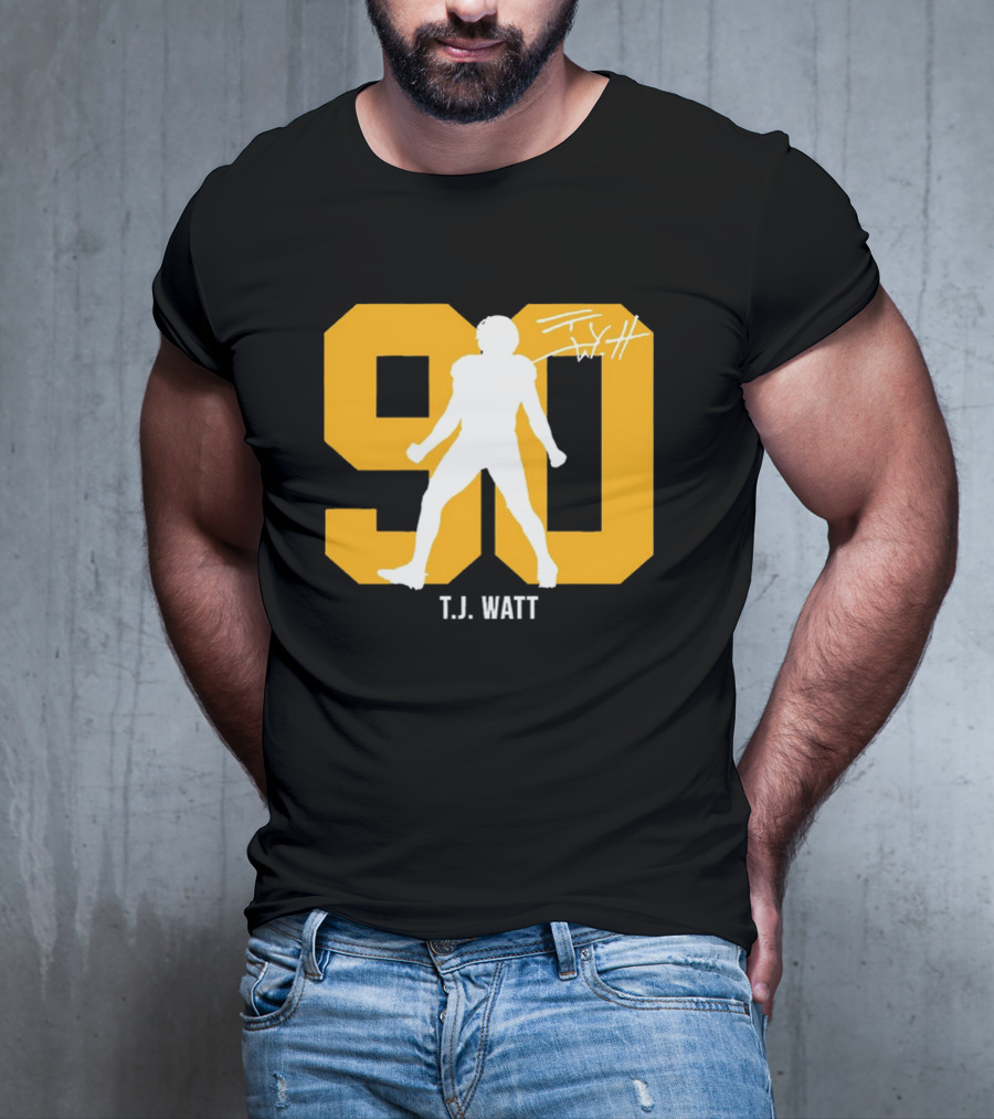 T.J. Watt 90 Silo Signature Number T-Shirt
