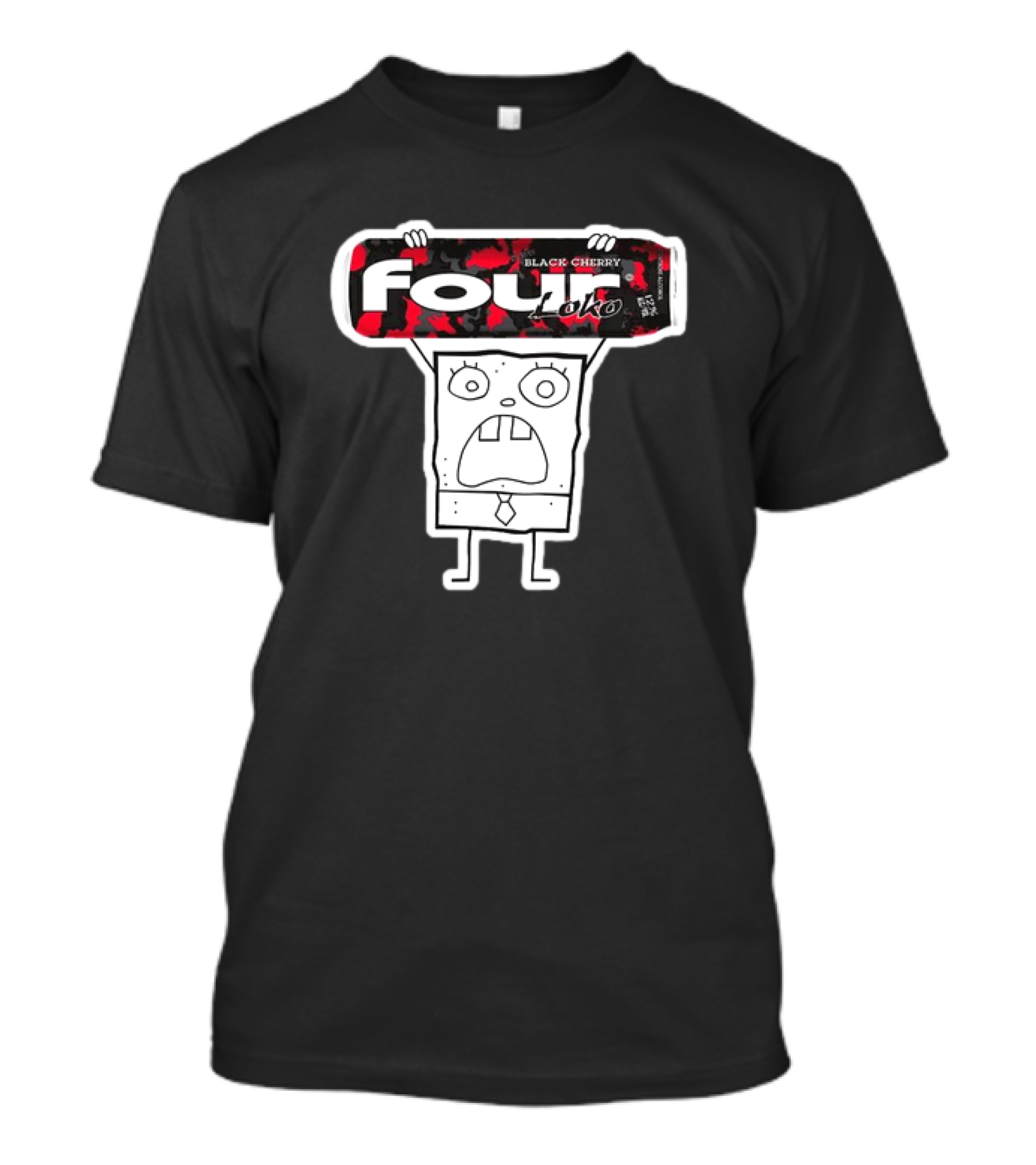 Doodlebob Holding Four Loko Black Cherry Can T-Shirt