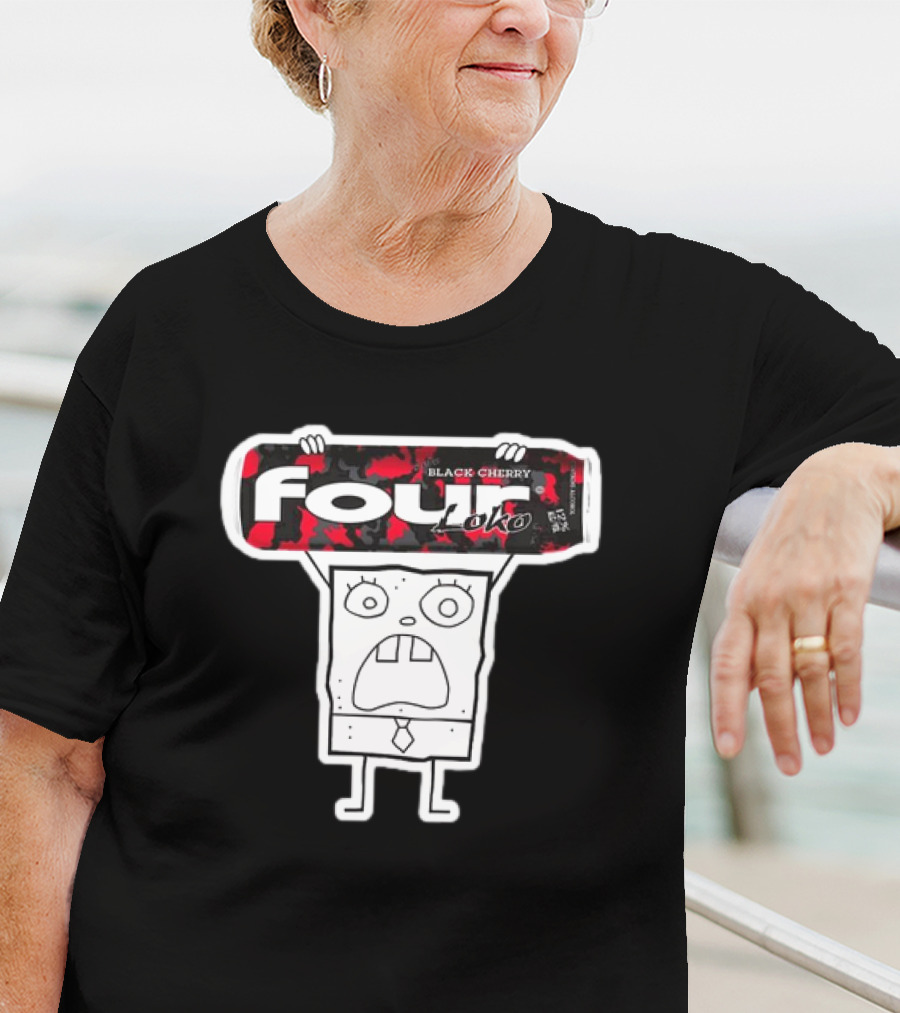 Doodlebob Holding Four Loko Black Cherry Can T-Shirt