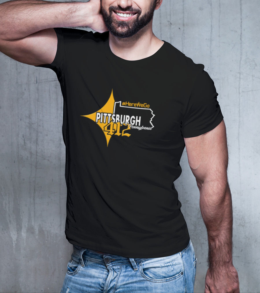 HereWeGo Pittsburgh 412 Pennsylvania T-Shirt