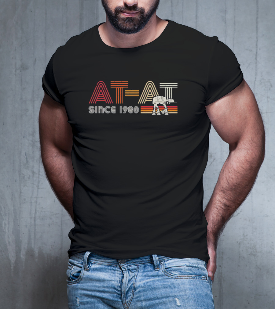 AT-AT Since 1980 Star Wars The Empire Strikes Back Retro Stripes T-Shirt