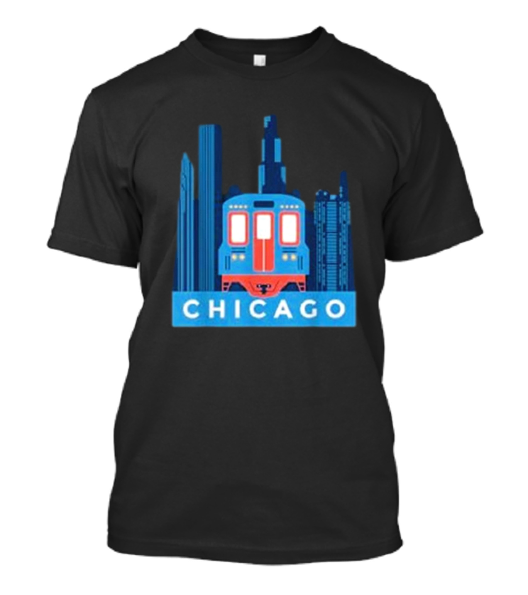 Chicago Skyline El Train T-Shirt