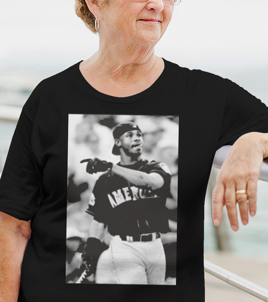 Mina Kimes Wearing Ken Griffey Jr. Baseball America Jersey T-Shirt