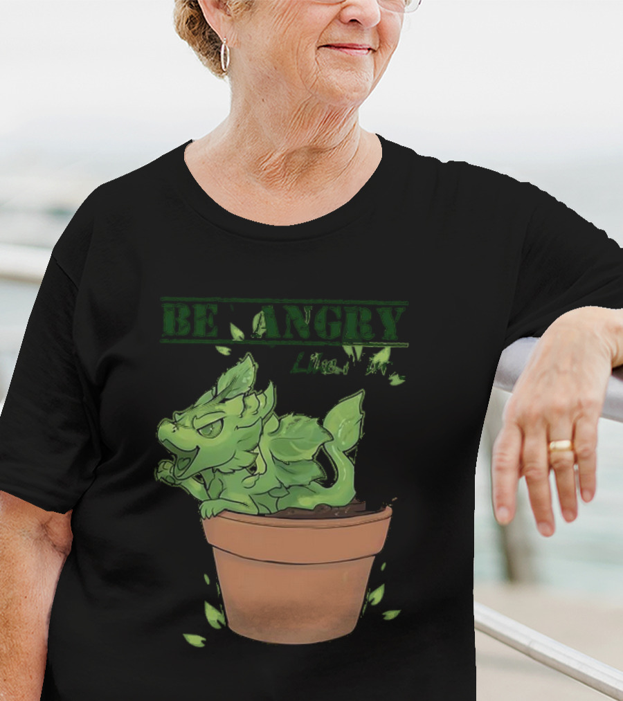 Mint Dragon Be Angry Like Minty In Pot With Leaves T-Shirt