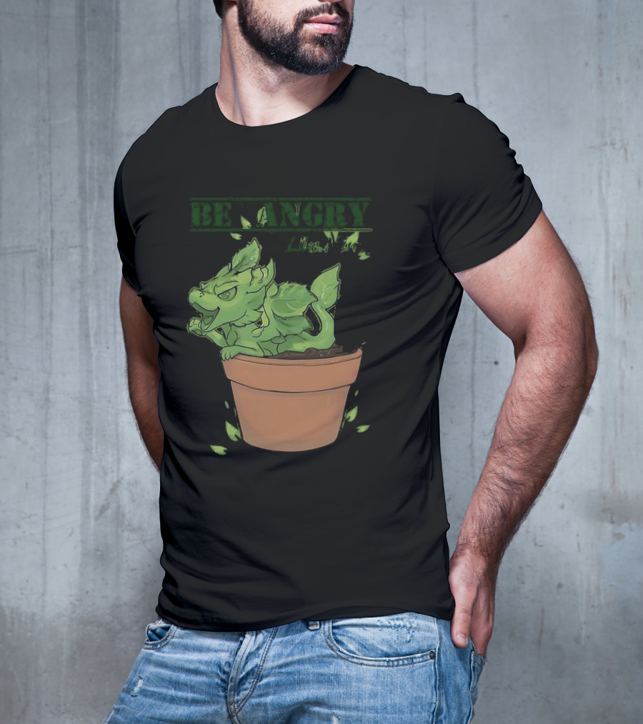 Mint Dragon Be Angry Like Minty In Pot With Leaves T-Shirt