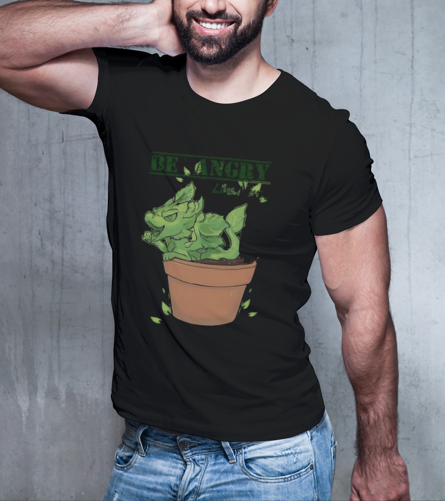 Mint Dragon Be Angry Like Minty In Pot With Leaves T-Shirt