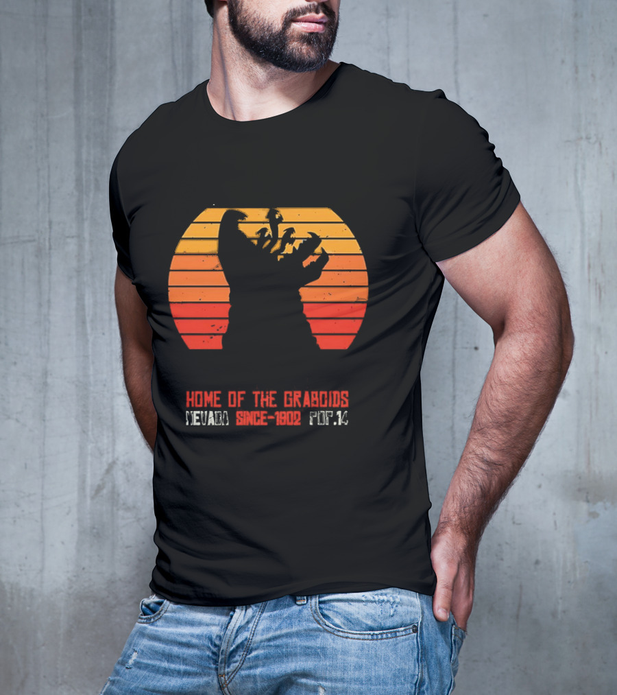 Perfection Nevada Home Of The Graboids Since 1902 Pop 14 Vintage Sunset T-Shirt